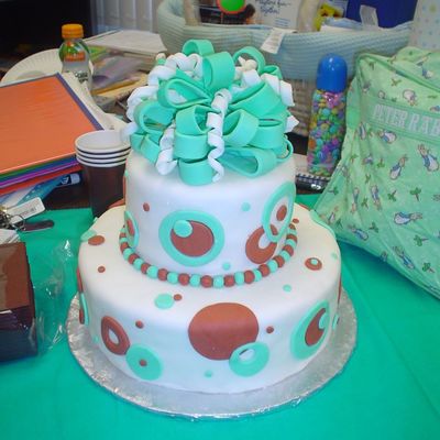 Teal And Brown Baby Shower