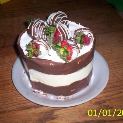 Chocolate And White Covered Cake