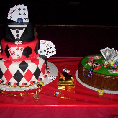 Gamling,poker,cake.