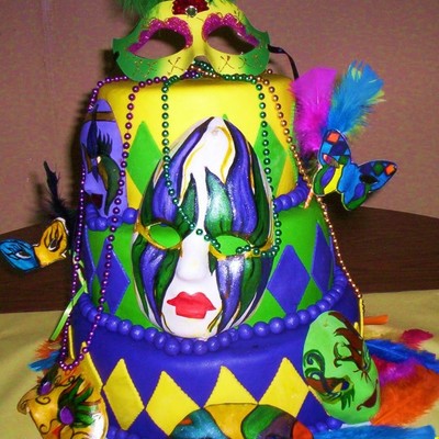 Mardi Gras Cake
