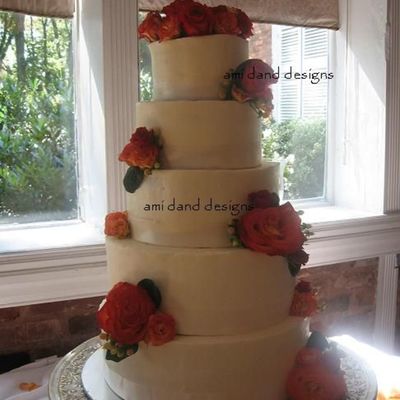 5 Tiered With Ribbon