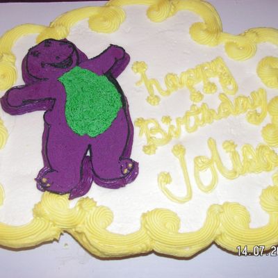 Barney Cupcake Cake