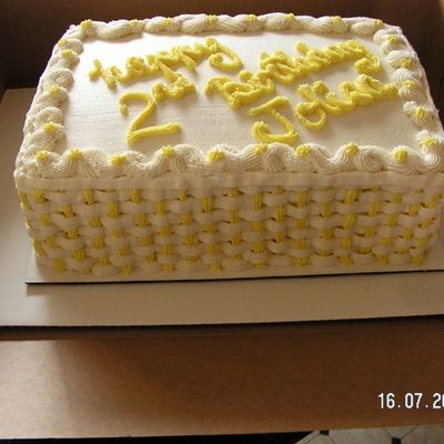 Basketweave Birthday Cake
