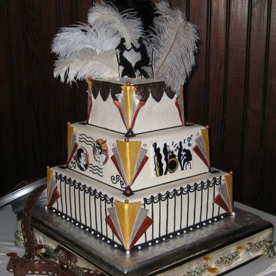 Art Deco Wedding Cake