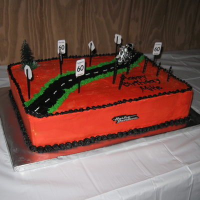 Mikes 60Th Birthday Harley Davidson Cake