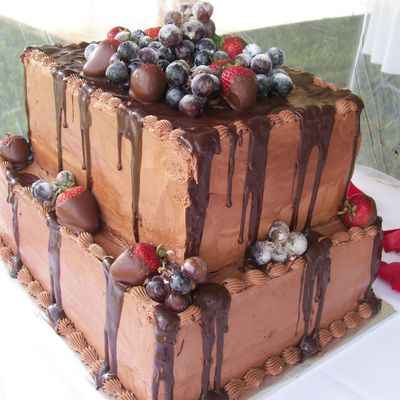 Chocolate Grooms Cake (Sept Missouri Outdoor Wedding)