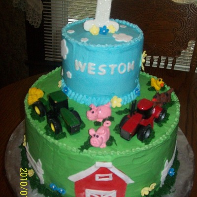 First Birthday "farm" Cake