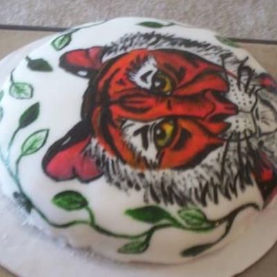 Another View Of The Tiger Cake