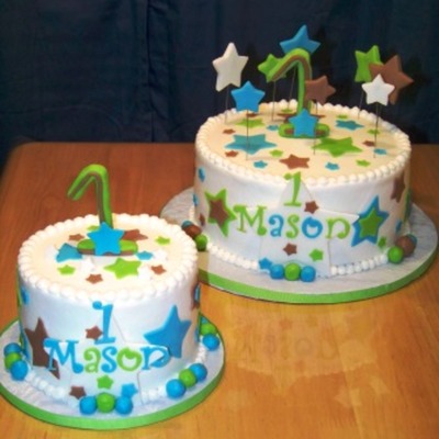 Boys 1St Birthday Cake And Smash Cake