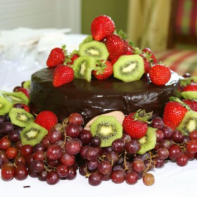 Grooms Cake With Fresh Fruit