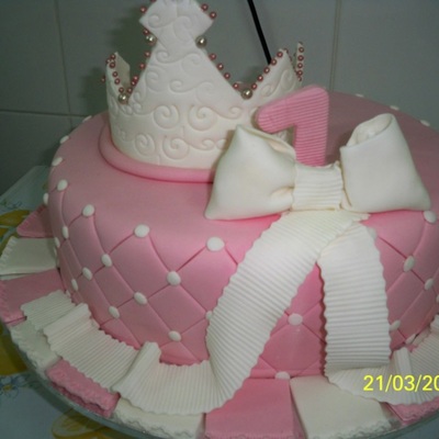 Princess Pink & White Cake