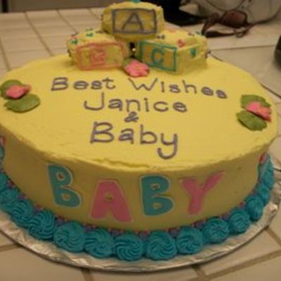 Baby Shower Block Cake