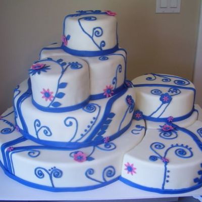 Royal And Fuschia Puzzle Cake