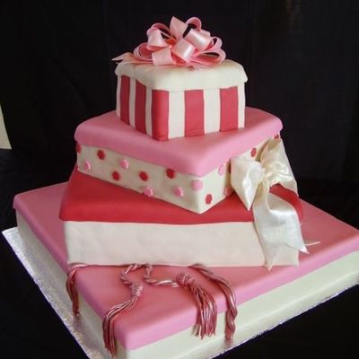 Pink Gift Box Cake