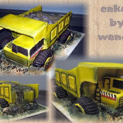Dump Truck Birthday Cake