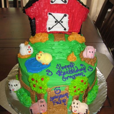 Farmhouse Birthday Cake