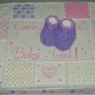 Baby Girl Shower Cake