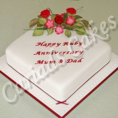 Ruby Anniversary Cake