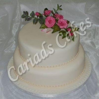 Pink Rose With Eucalyptus