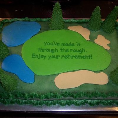 Golf Retirement Cake