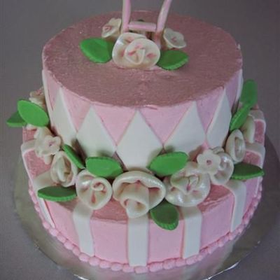 Pink And White Tilted Tiers
