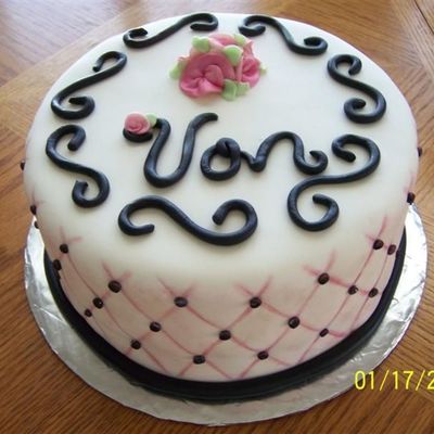 Pink And Black Swirls