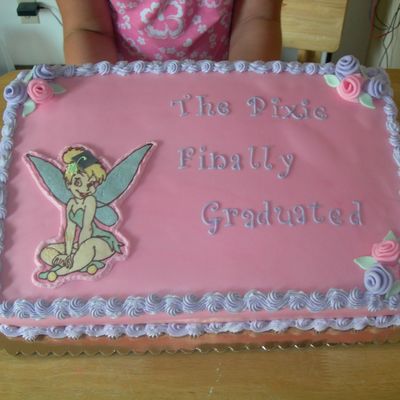 Tinker Bell Graduation Cake