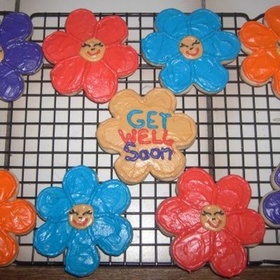 Get Well Flower Cookies