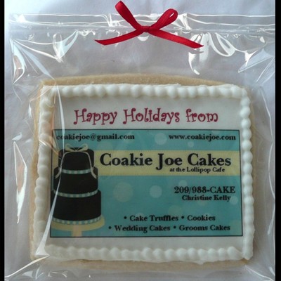 Holiday Business Card Photo Cookie