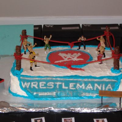 Justin 9 Bday Wrestling Cake