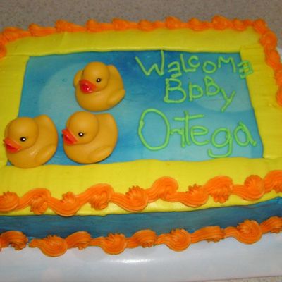 Rubber Duckie Sheet Cake