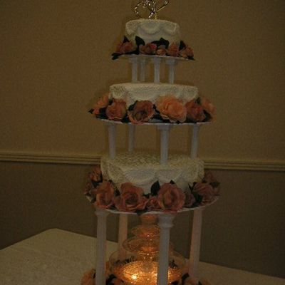 3 Tier Heart With Fountain