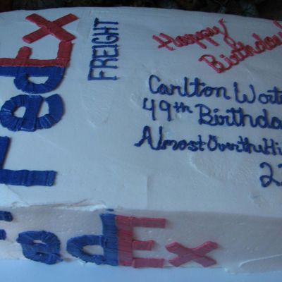 Fedex Over The Hill Cake