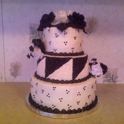 Black And White Wedding Cake