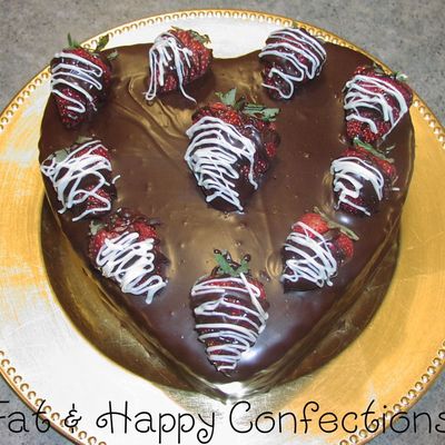 Ganache Covered Boston Cream Cake
