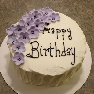 Purple Fondant Flowers
