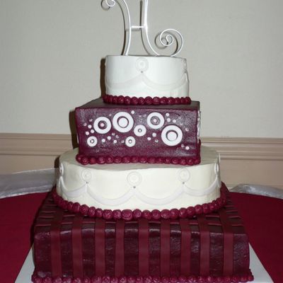 Mixed Shaped Wedding Cake.