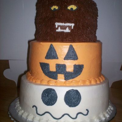Halloween Face Cake