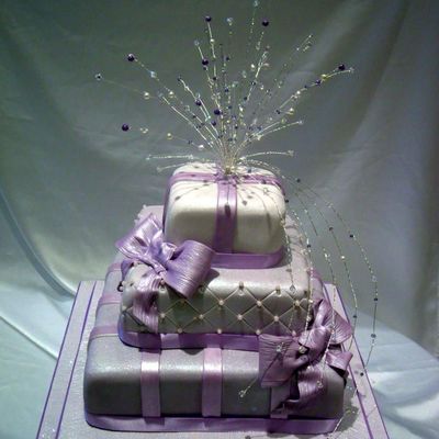 Lilac Parcel Cake