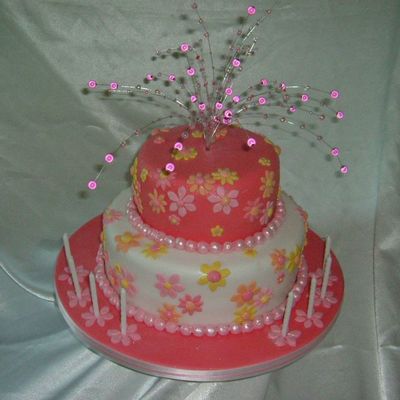 Funky Flowers Cake