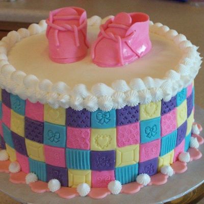 Quilt Bootie Cake