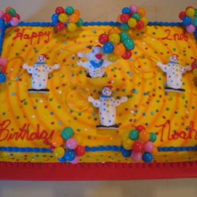 Circus Clown Birthday Cake