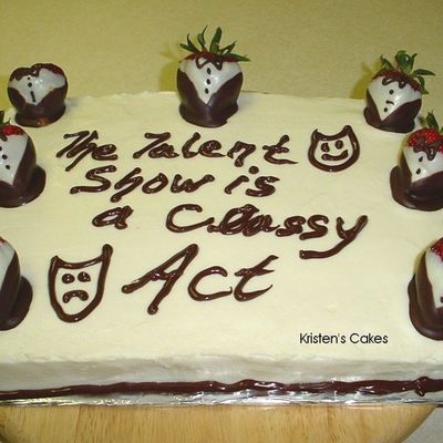 9X13 Sheet Cake For A Talent Show