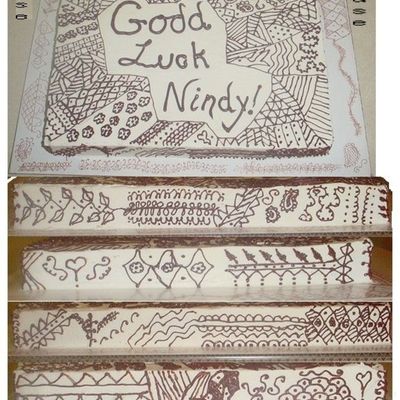Nindy's Henna Design Going Away Cake