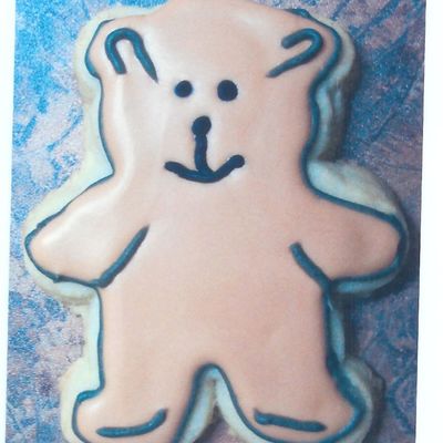 Teddy Bear Shower Cookie