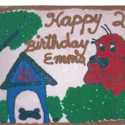 Big Red Dog Cake