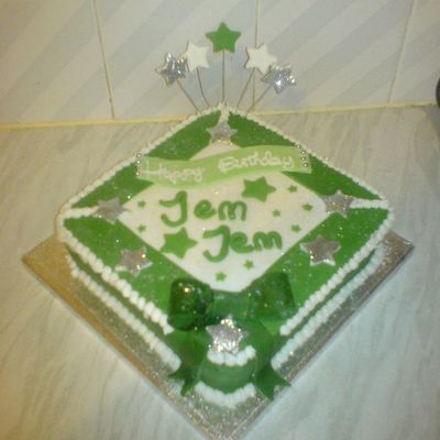 Green Bday Cake