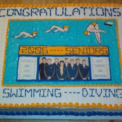 Full-Sheet Chocolate Cake With Buttercream Icing And Edible Images