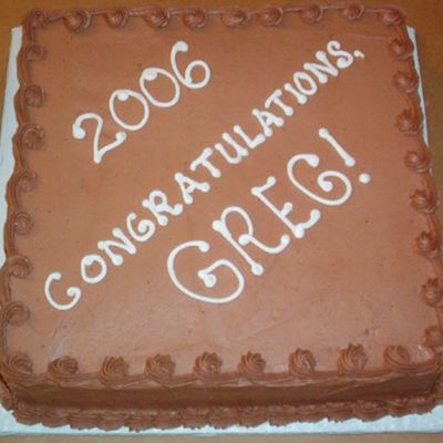 Chocolate Eclair Graduation Cake