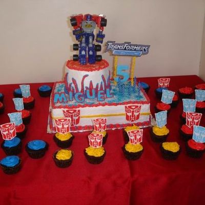 Transformers Cake And Cupcakes